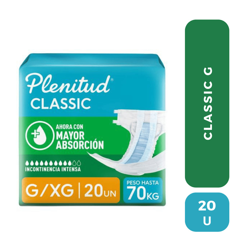 Plenitud classic talla G/XG - 20 unidades