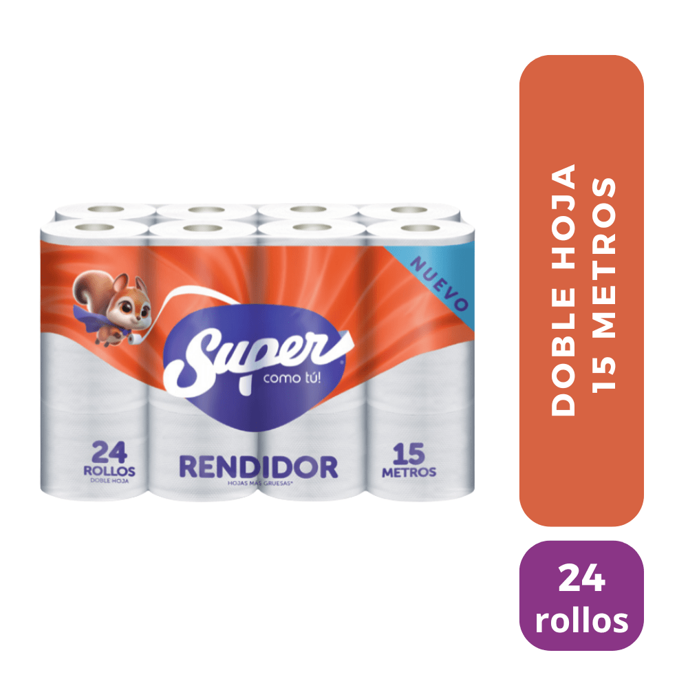 Super Papel Higienico Naranja x 24 rollos
