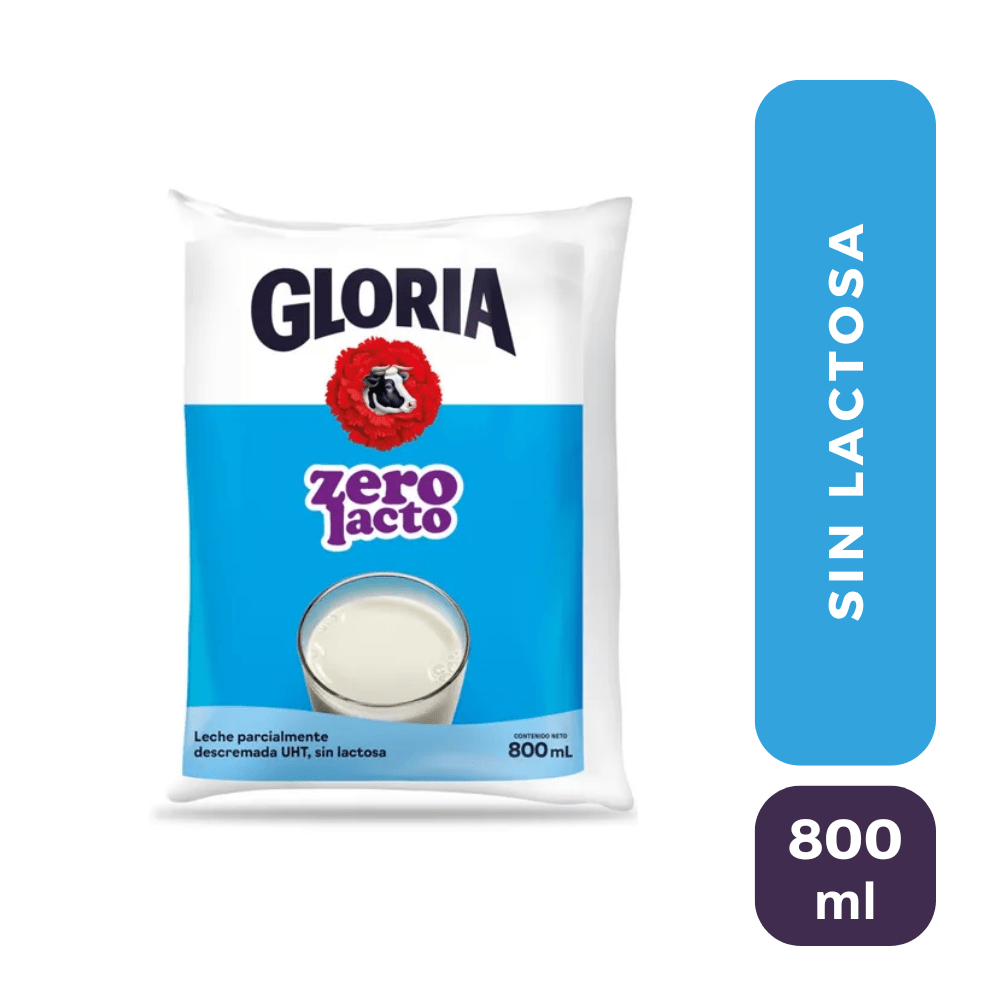Gloria sin lactosa UHT bolsa 800 ml