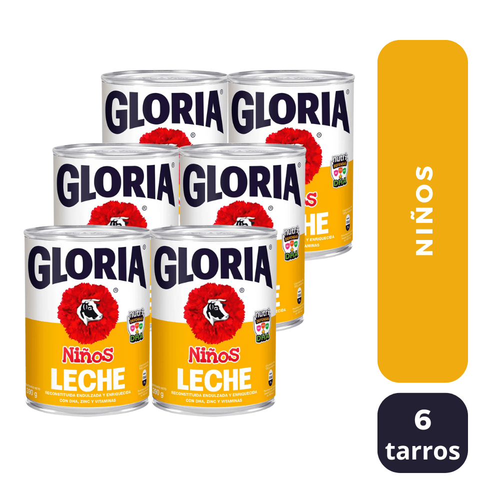 Six pack gloria niños EVAPORADA 390 GR
