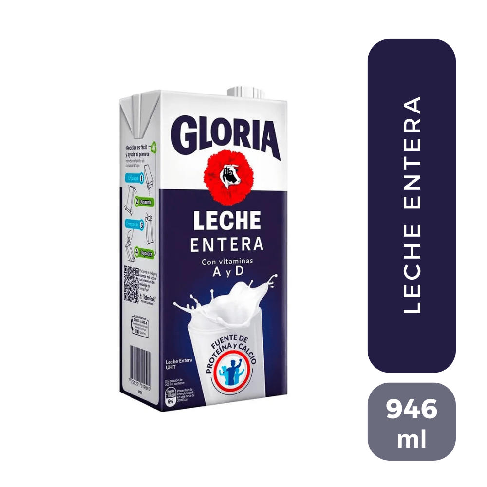 Gloria azul entera UHT 946ml