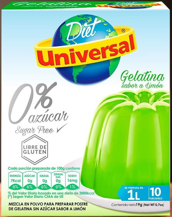 Universal gelatina limón 0% azucar