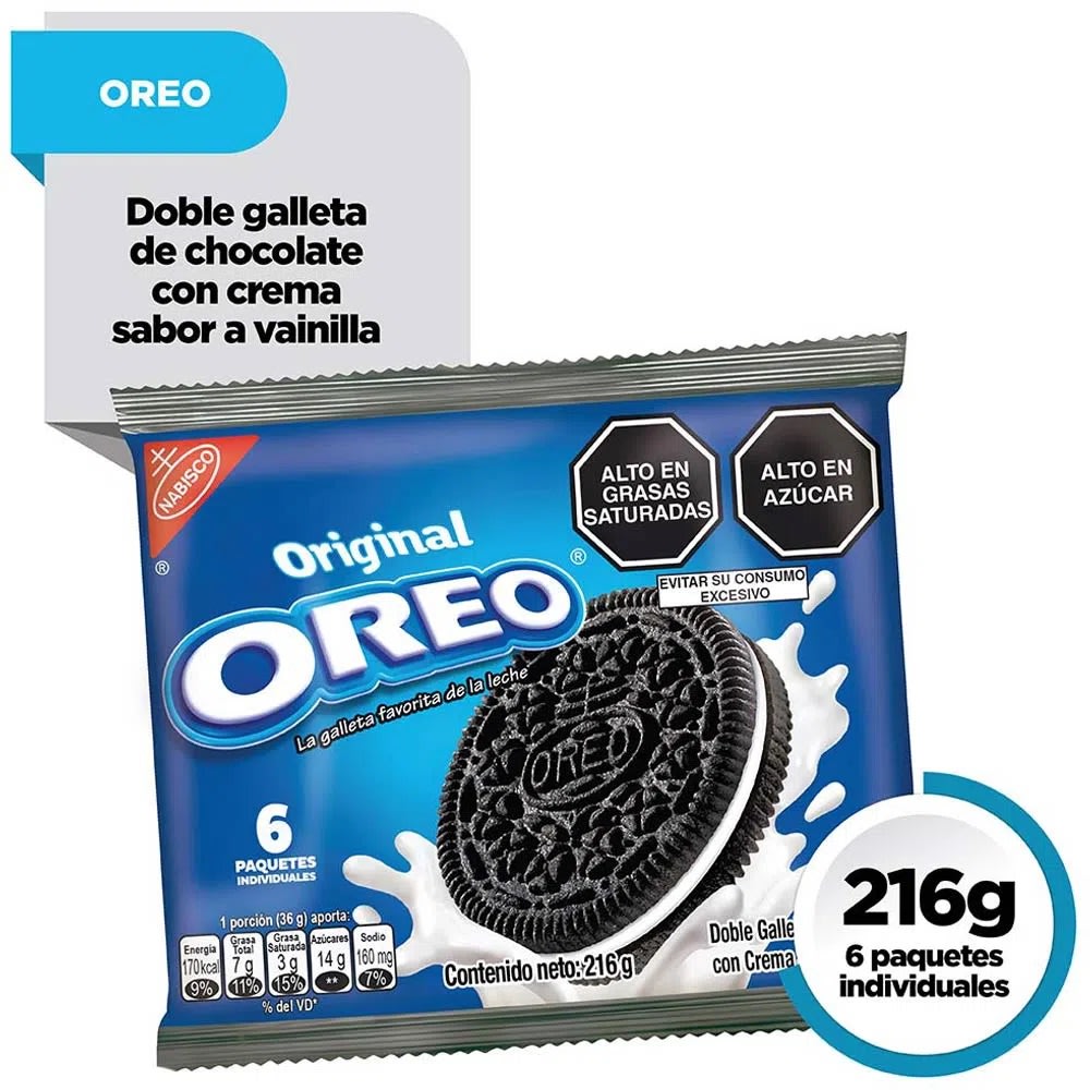 Oreo original pack x 6 unid