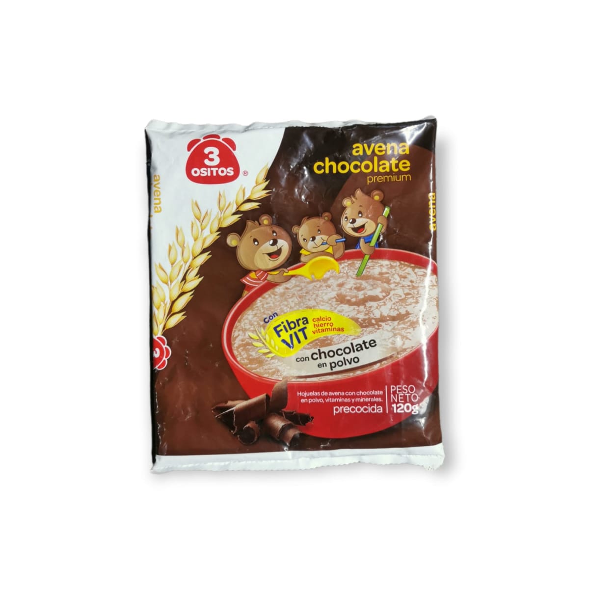 3 Ositos Avena c/Chocolate 120 gr.