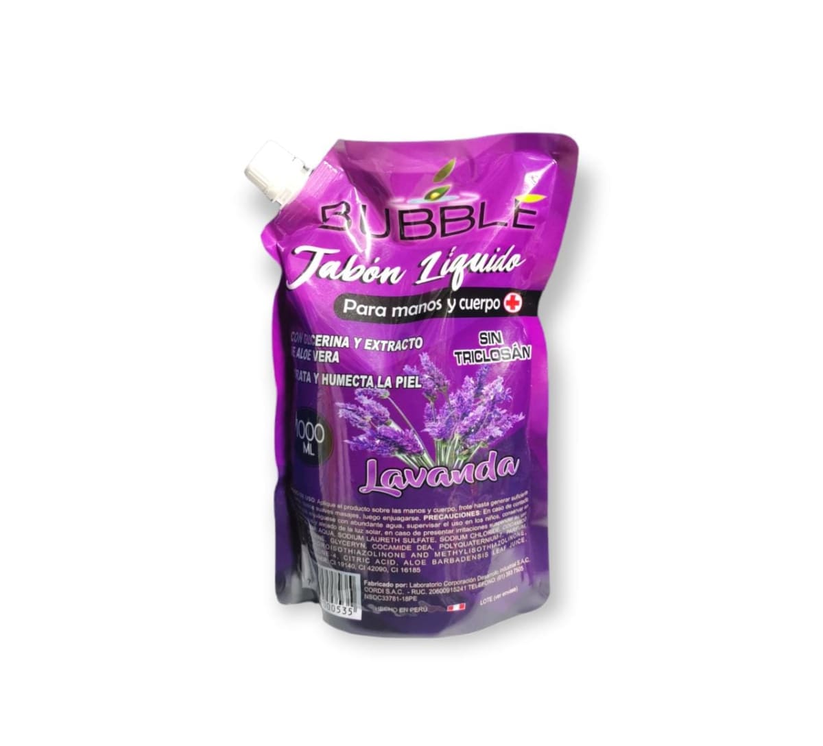 Bubble jabon liquido lavanda 1000 ml