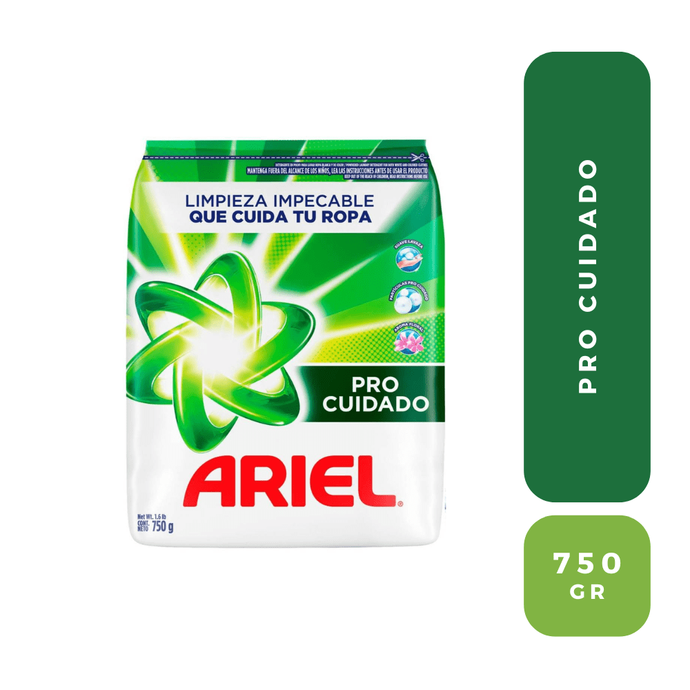Ariel detergente pro cuidado 750 gr. Rol Market
