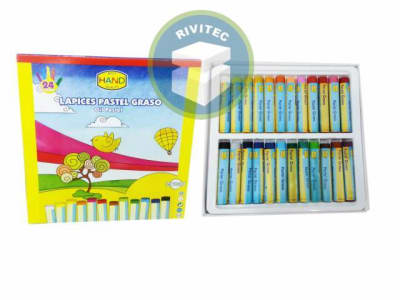 LAPICES PASTEL GRASO 24 COLORES