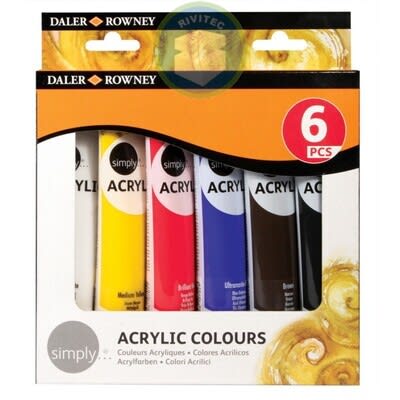 SET PINTURA ACRÍLICA 6 COLORES