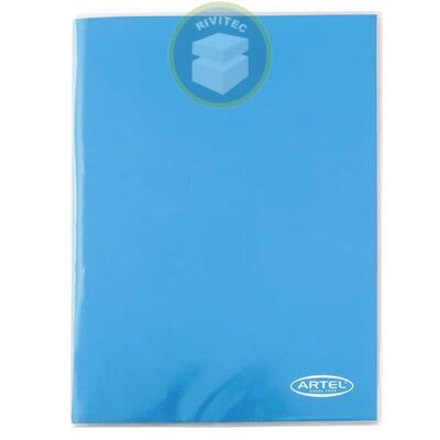 CARPETA PROARTE CON GUSANO COLOR CELESTE