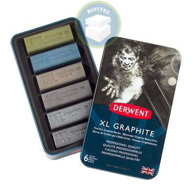 GRAFITO BARRA XL COLORES 6 UN DERWENT