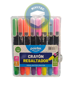 CRAYON RESALTADOR 8 UNIDADES