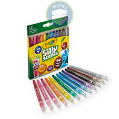 CRAYONES  RETRACTIL 12 COLORES Y AROMAS