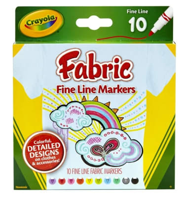 MARCADOR ROPA 10 COLORES PUNTA FINA