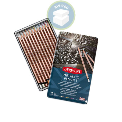 LAPIZ COLORES METALICO 12 UN DERWENT