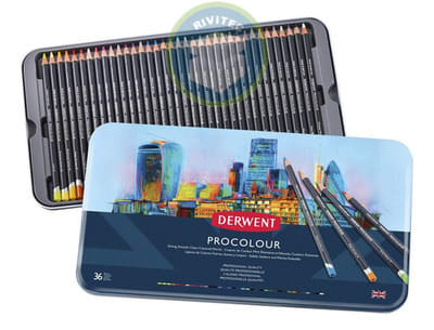 LAPICES PROCOLOUR 36 UN CAJA DE LATA DERWENT
