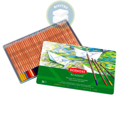 LÁPIZ ACUARELA 36 UN COLORES LATA DERWENT