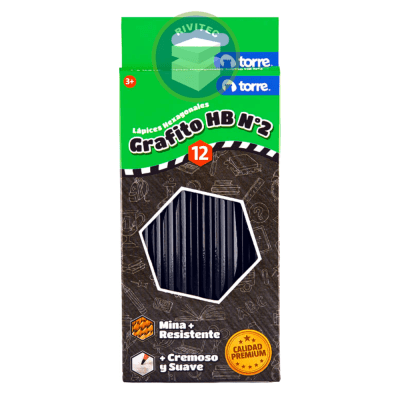 CAJA DE 12 LAPICES GRAFITO HEXAGONALES