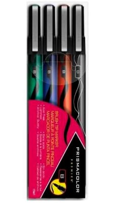 MARCADOR PUNTA PINCEL 4 COLORES