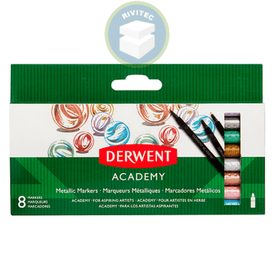 MARCADORES METÁLICOS 8 UNIDADES DERWENT