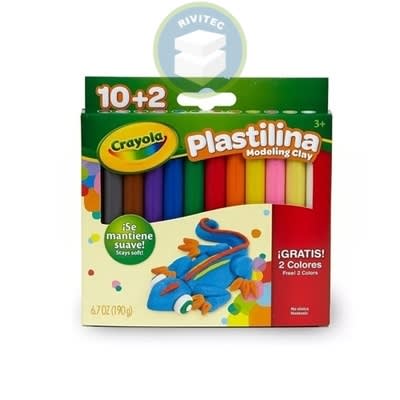 PLASTICINA 10+2 COLORES CRAYOLA