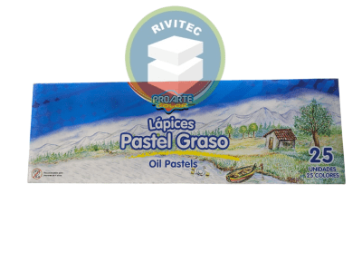 LÁPICES PASTEL GRASO 25 UNIDADES