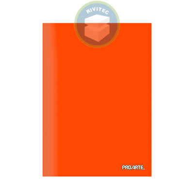 CARPETA PROARTE CON GUSANO COLOR NARANJA