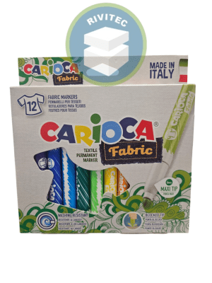 PLUMONES 12 COLORES FABRIC CARIOCA