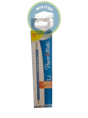 LÁPIZ GRAFITO HEXAGONAL CON GOMA