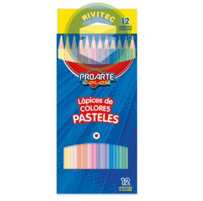 LAPICES 12 COLORES PASTELES