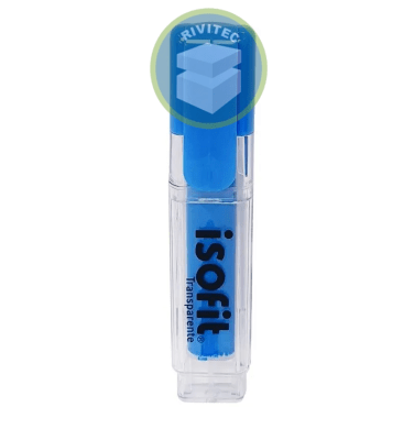 DESTACADOR TRANSPARENTE CELESTE