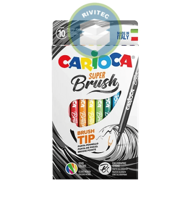 PLUMON PUNTA PINCEL 10 COLORES BRUSH