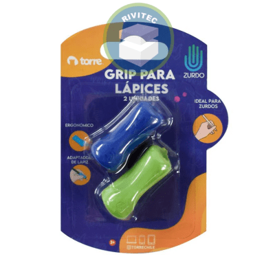 GRIP PARA LAPICES 2 UNIDADES PARA ZURDOS