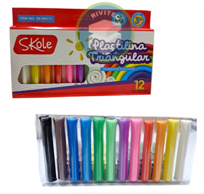 PLASTICINA SKOLE 12 COLORES