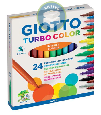 PLUMONES PUNTA FINA DE 24 COLORES