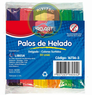 PALOS HELADO COLORES DELGADO