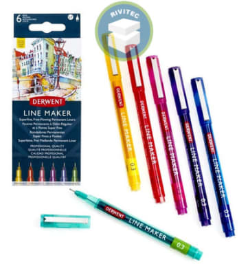 TIRALINEAS 6UNI  0.3, COLORES PROFESIONALES