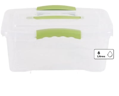 CAJA PLASTICA 6 LITRO  VERDE