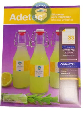 ETIQUETA ADHESIVA 70*25 10HOJAS