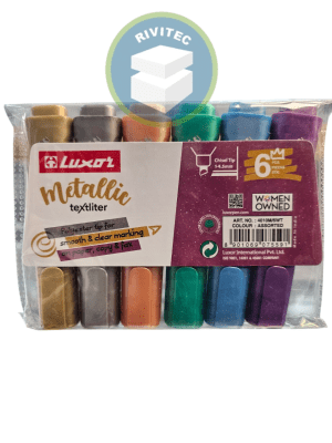DESTACADORES METALIZADOS 6 COLORES