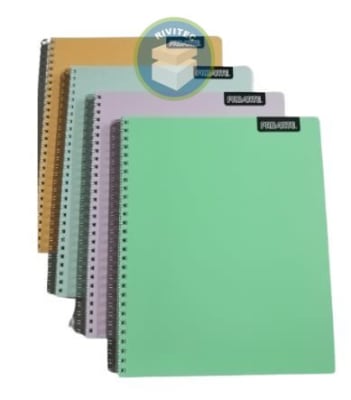 CUADERNO UNIVERSITARIO  COLORES PASTELES CUADRO 