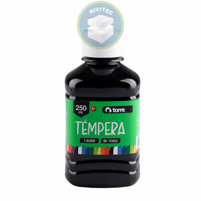 TEMPERA NEGRA 250 ML TORRE1