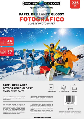 PAPEL FOTOGRAFICO  GLOSSY 235GR 20 HJS1