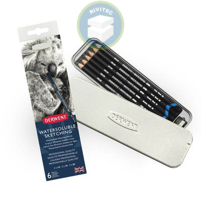 LAPICES PARA BOCETOS SOLUBLE EN AGUA DERWENT1