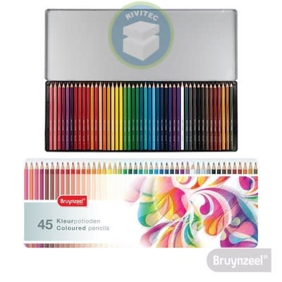 LAPICES 45 COLORES HEXAGONAS EN CAJA METAL3