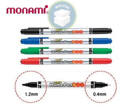 MARCADOR DOBLE PUNTA PERMANENTE VERDE PUNTA FINA Y GRUESA1