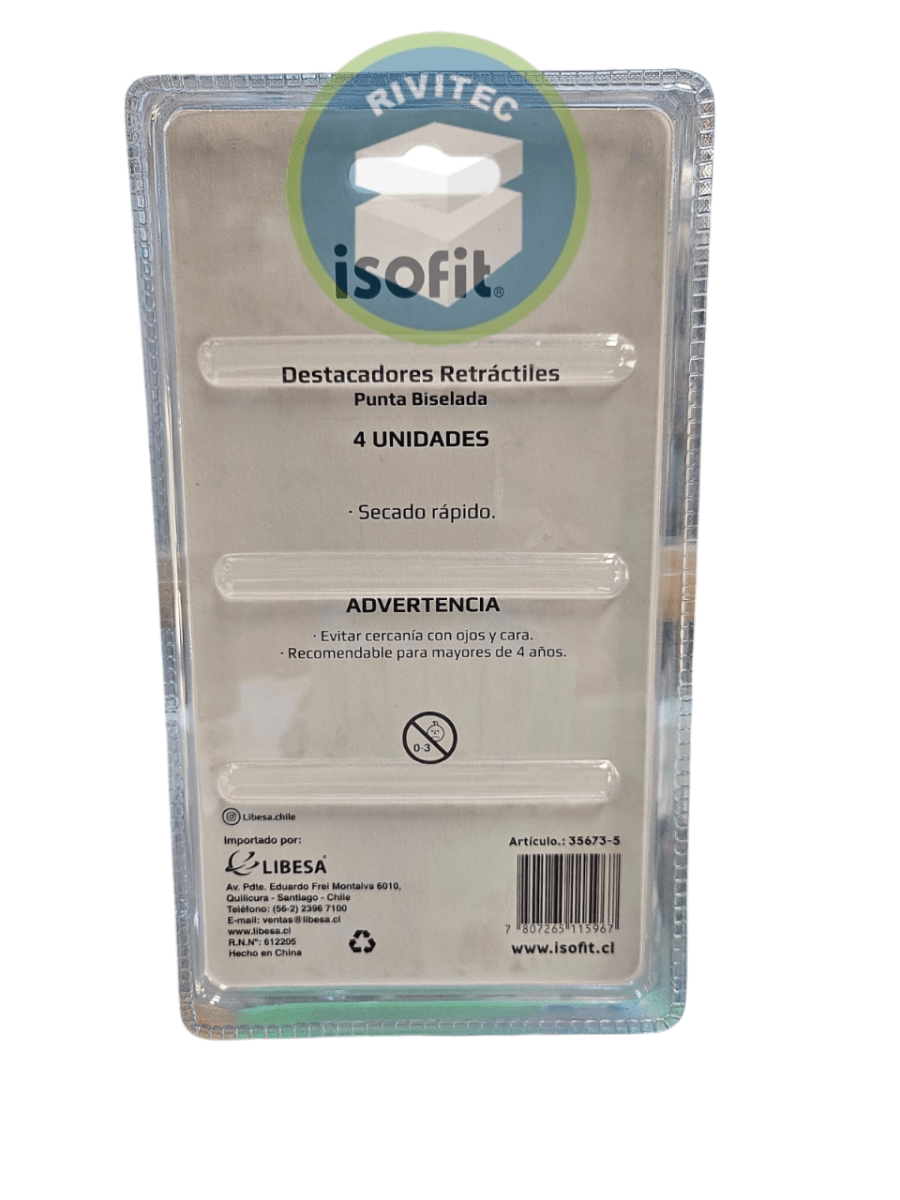 DESTACADORES RETRACTIL 4 UNIDADES1