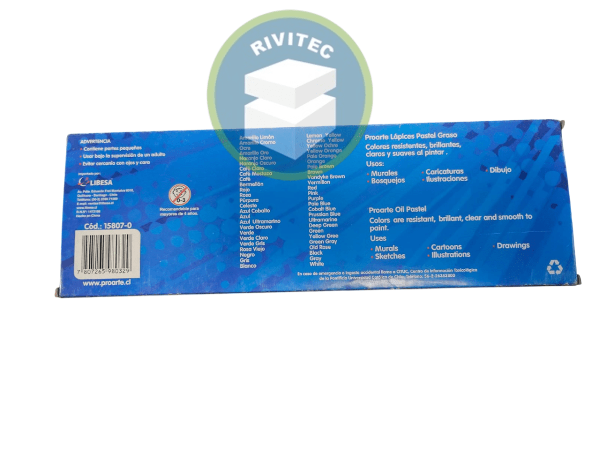 LÁPICES PASTEL GRASO 25 UNIDADES1