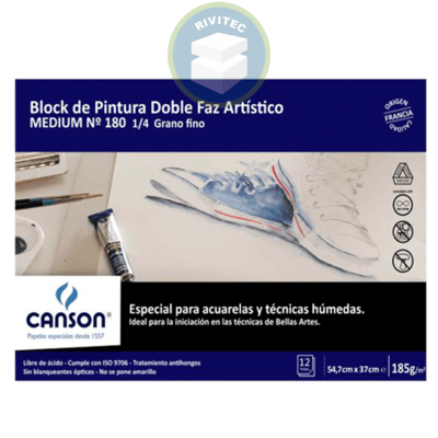 BLOCK DE PINTURA DOBLE FAZ ARTISTICO 185 g/m21