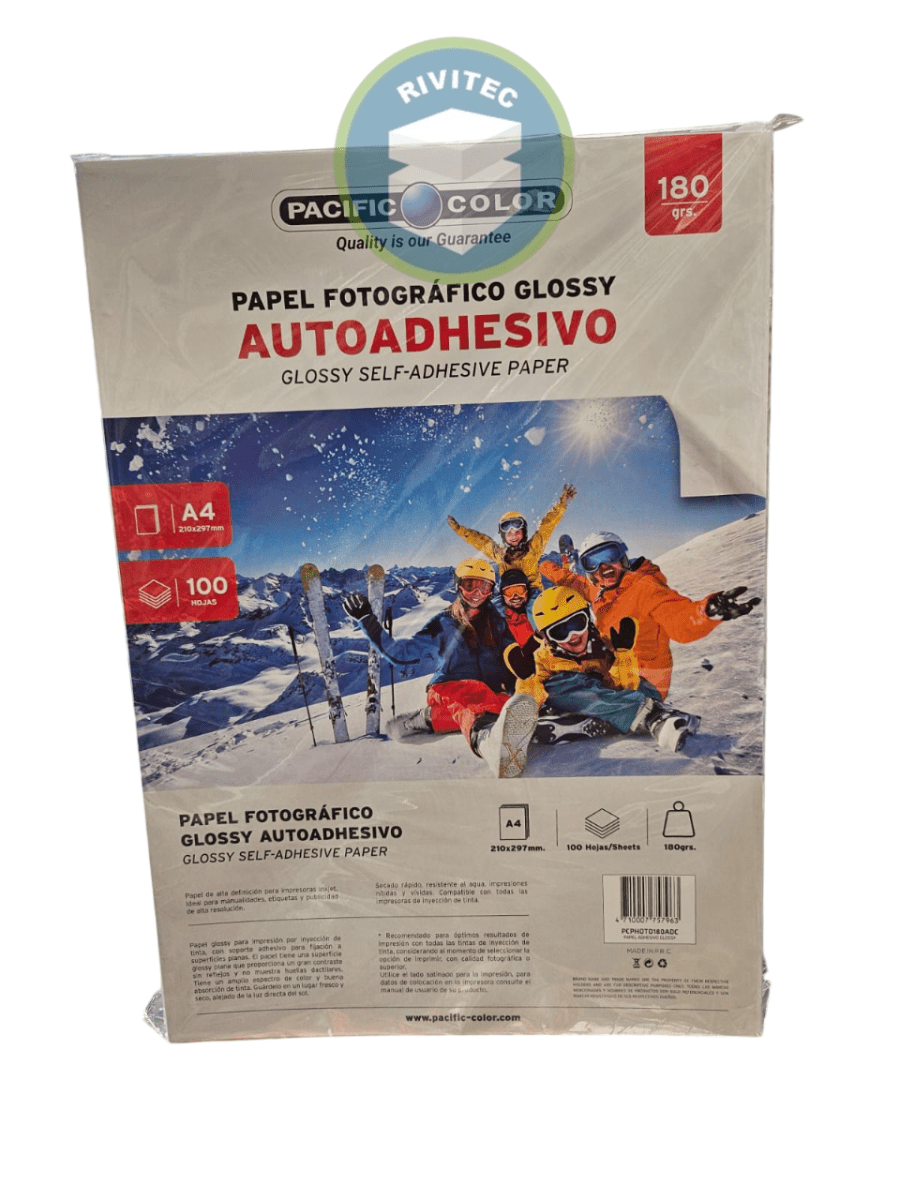 PAPEL FOTOGRAFICO 180 GR AUTOADHESIVO (100 UNID)1
