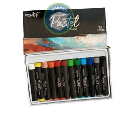 LAPICES PASTEL GRASO 12 COLORES PROARTE1